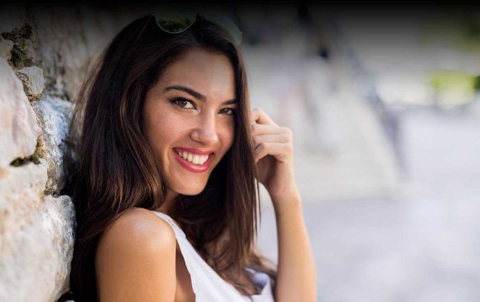 Woman Smiling with Straight White Teeth